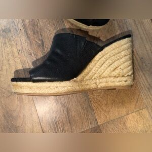 Sam Edelman Bonnie Black Espadrille Wedge Sandals size 5.5
